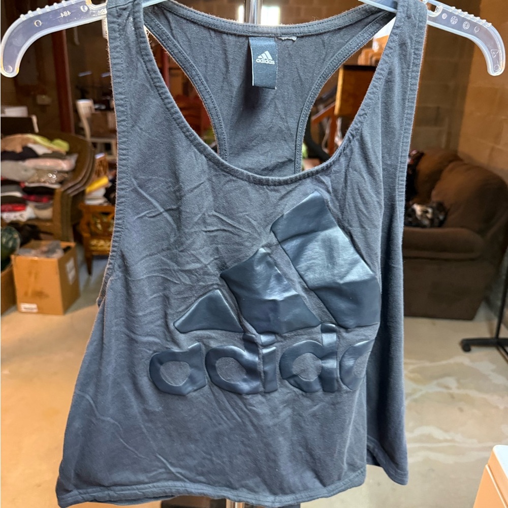Adidas Women's Dark Gray Tank Top / Crop Top